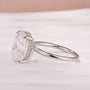 Moissanite Solitaire 5.50 Ct Oval Cut White Gold Promise Ring For Women - louilyjewelry