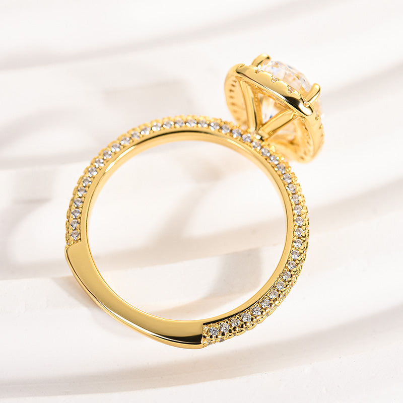 Louily Moissanite Special 2.5 Carat Halo Oval Cut Engagement Ring - louilyjewelry