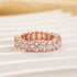 Louily Elegant Radiant Cut Women's Wedding Band In Sterling Silver - louilyjewelry