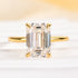 Louily Moissanite 3.5 Carat Emerald Cut Solitaire Engagement Ring - louilyjewelry