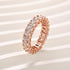 Louily Elegant Radiant Cut Women's Wedding Band In Sterling Silver - louilyjewelry