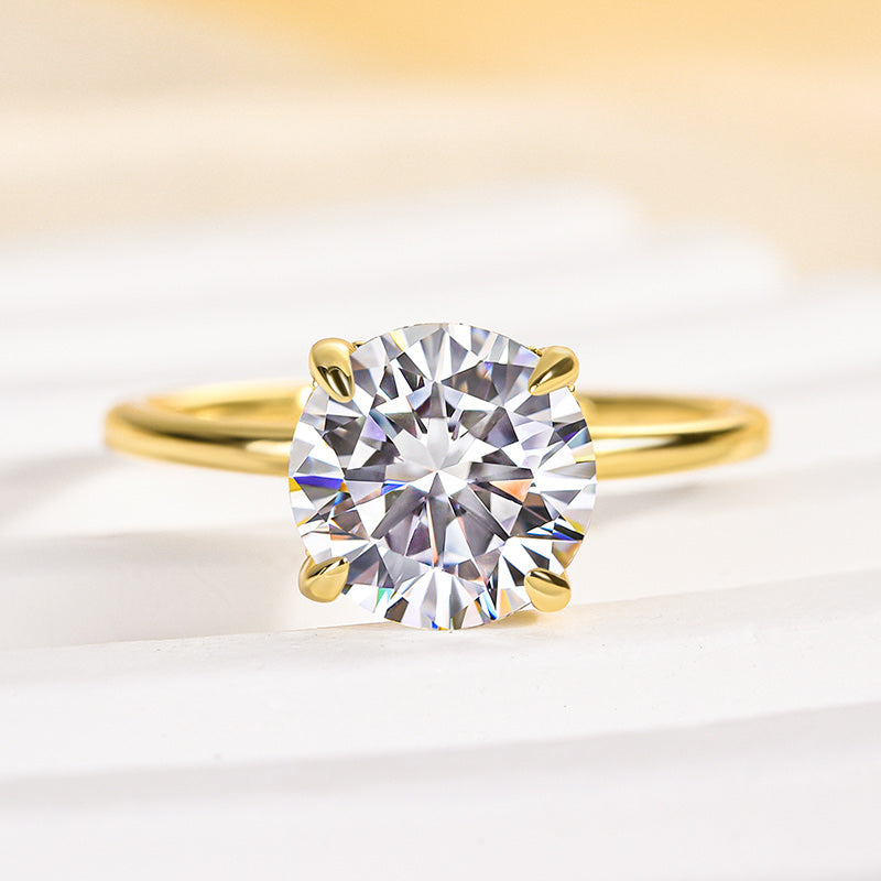 Louily Moissanite 2.0 Carat Round Cut Promise Ring - louilyjewelry