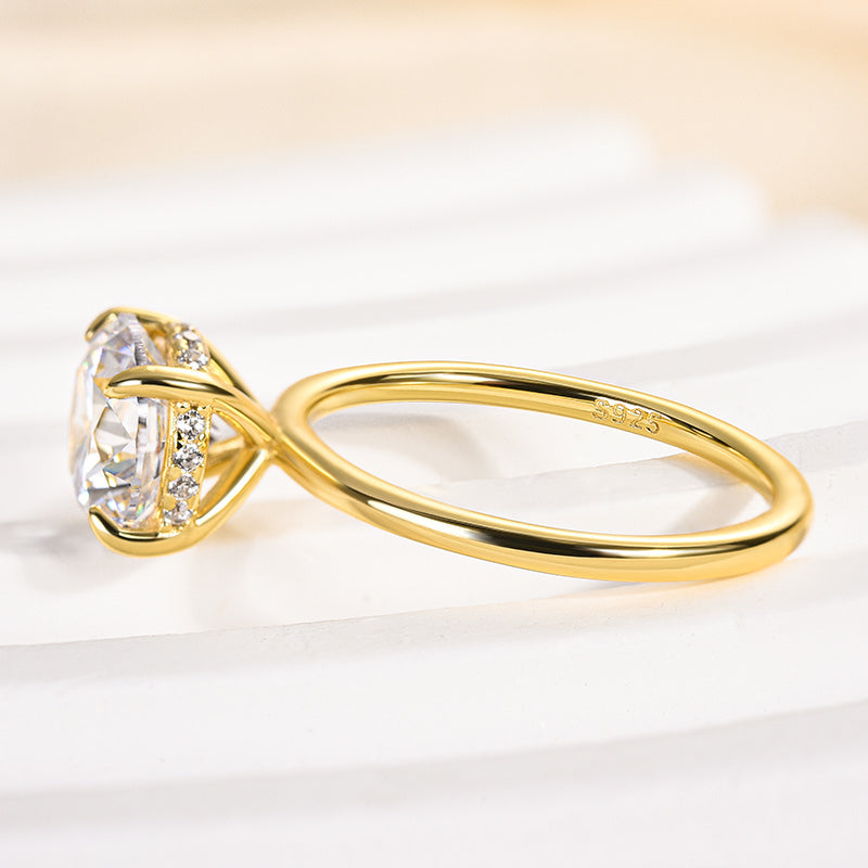 Louily Moissanite 2.0 Carat Round Cut Promise Ring - louilyjewelry
