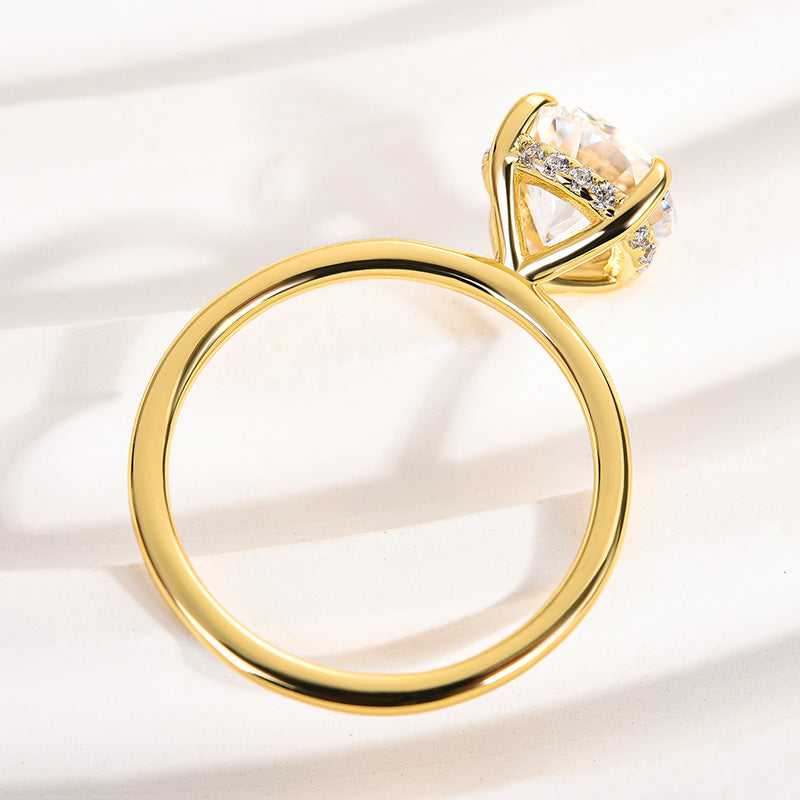 Louily Moissanite 2.0 Carat Round Cut Promise Ring - louilyjewelry