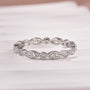 Moissanite 0.3Ct White Gold Pavé Eternity Wedding Ring - louilyjewelry