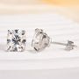 Louily Moissanite Cushion Cut Women's Stud Earrings - louilyjewelry