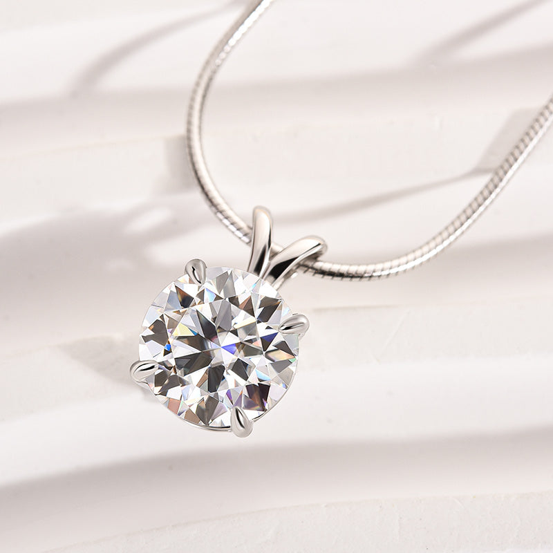 Louily Moissanite Round Cut Necklace - louilyjewelry