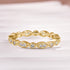 Moissanite 0.3Ct White Gold Pavé Eternity Wedding Ring - louilyjewelry