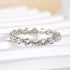 Louily Fashion Eternity Round Cut Wedding Band In Sterling Silver - louilyjewelry