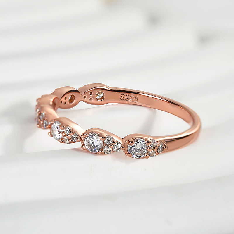Louily Pear Shape Design Women's Wedding Band - louilyjewelry