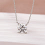 Moissanite 3.5Ct Cushion Cut White Gold Pendant Necklace - louilyjewelry