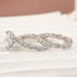 Moissanite 4.0Ct Round Cut White Gold Wedding Ring with Round & Marquise Cut Wedding Ring - louilyjewelry