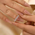 Louily Elegant Radiant Cut Women's Wedding Band In Sterling Silver - louilyjewelry