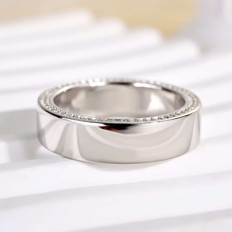 Louily Classic Men's Wide Wedding Band - louilyjewelry