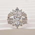 Louily Exclusive Oval Cut Wedding Ring Set With Jacket Wedding Band - louilyjewelry