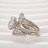Louily Exclusive Oval Cut Wedding Ring Set With Jacket Wedding Band - louilyjewelry