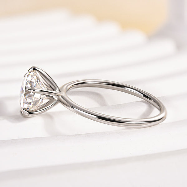 Louily Moissanite 6 Prong Round Cut Promise Ring