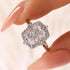8 Ct Louily Luxurious Three Stone Radiant Cut Wedding Set In Sterling Silver - louilyjewelry