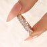 Louily Elegant Radiant Cut Women's Wedding Band In Sterling Silver - louilyjewelry