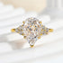 Louily Pear Cut Simulated Diamond Engagement Ring In Sterling Silver - louilyjewelry