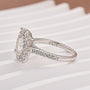 Moissanite 1.2Ct Halo Round Cut White Gold Engagement Ring - louilyjewelry