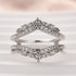 Louily Exclusive Moissanite Round Cut Jacket Wedding Band For Women In Sterling Silver - louilyjewelry