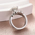 Moissanite 3.0 Ct Cushion Cut Insert Wedding Ring Set With Jacket Stack Wedding Band - louilyjewelry