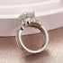 Moissanite 4.0 Ct Round Cut Insert Wedding Ring Set With Jacket Stack Wedding Band - louilyjewelry