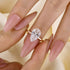 Louily Classic Pear Cut Engagement Ring In Sterling Silver - louilyjewelry