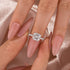 Moissanite 2.5 Ct Square Cushion Cut White Gold Promise Bridal Ring - louilyjewelry