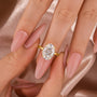 Moissanite Solitaire 5.50 Ct Oval Cut White Gold Promise Ring For Women - louilyjewelry
