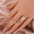 Moissanite Solitaire 5.50 Ct Oval Cut White Gold Promise Ring For Women - louilyjewelry