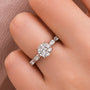 Moissanite 1.2 Ct Round Cut White Gold Engagement Ring - louilyjewelry