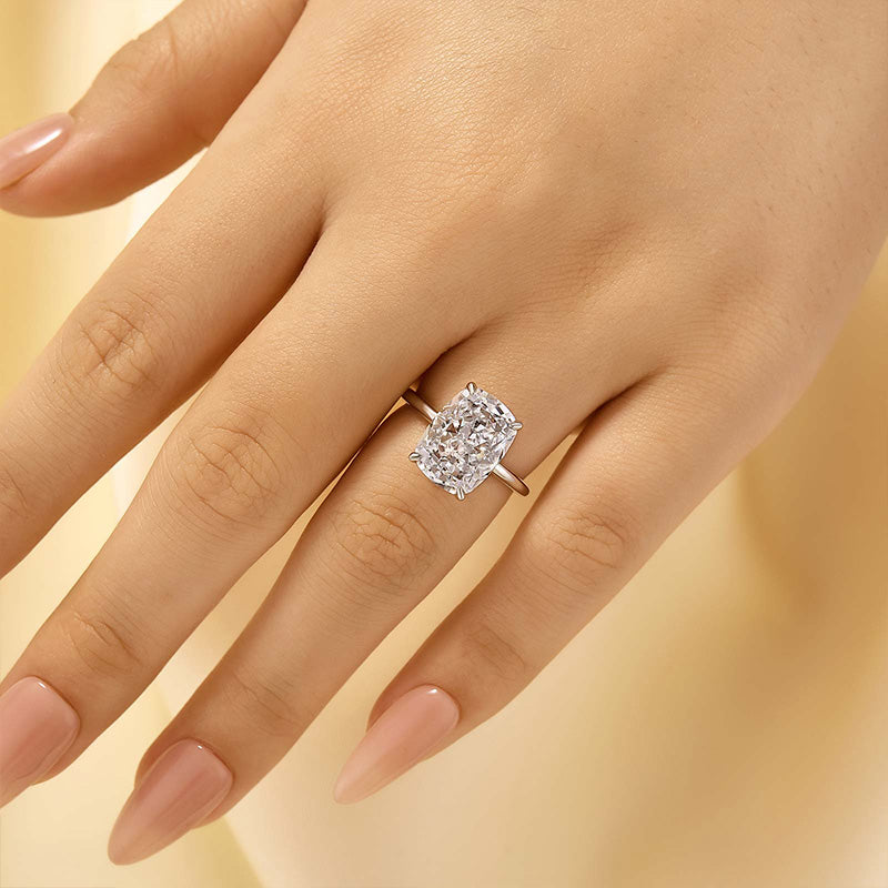 Louily Sparkle Cushion Cut Engagement Ring - louilyjewelry