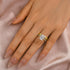 Moissanite 3.5 Ct Radiant Cut Yellow Gold Wedding Ring Set with Wide Wedding Band - louilyjewelry