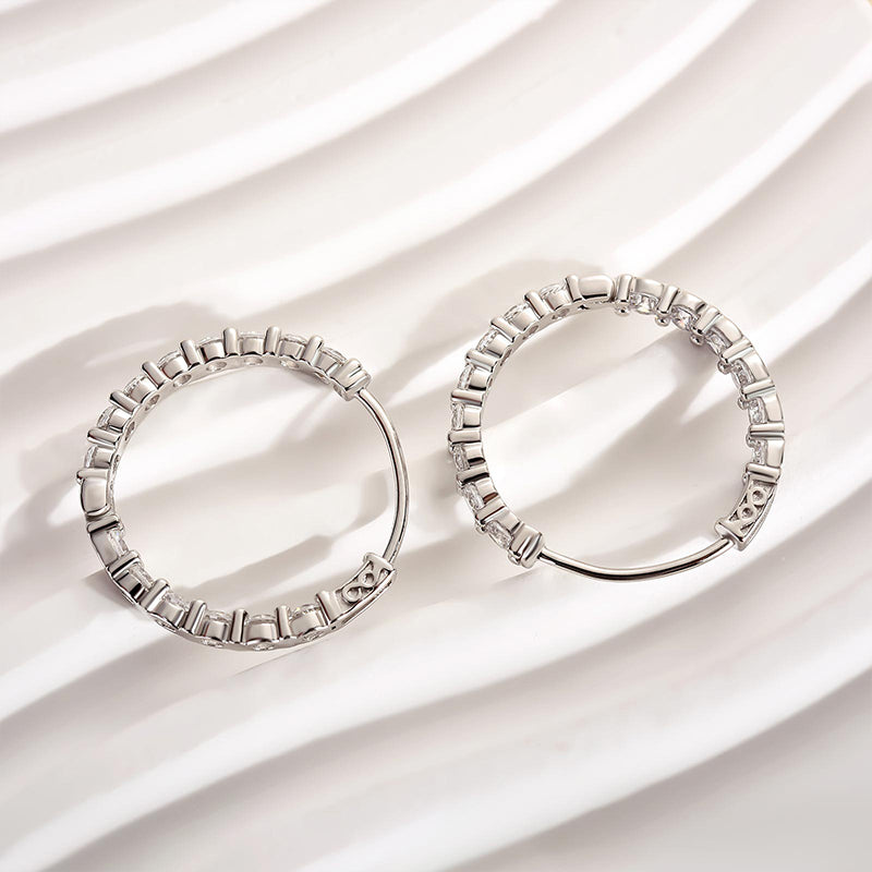 Louily Unique Hoop Earrings In Sterling Silver - louilyjewelry
