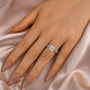 S925 Square 2.0Ct Princess Cut Wedding Ring Set In Sterling Silver Stackable Ring Set For Women