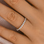 Louily Moissanite Round Cut Full Eternity Wedding Band - louilyjewelry