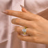 Moissanite 3.5 Ct Radiant Cut Yellow Gold Wedding Ring Set with Wide Wedding Band - louilyjewelry
