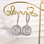 Louily Special Halo Design Cushion Cut Women's Earrings - louilyjewelry