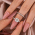 Moissanite 2.5Ct Cushion Cut White Gold Bridal Wedding Ring Set - louilyjewelry