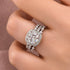 Moissanite 2.0Ct Halo Round Cut White Gold Promise Ring With Round Cut & Marquise Cut Anniversary Ring - louilyjewelry