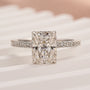 Louily Moissanite 2.0 CT Radiant Cut Engagement Ring In Sterling Silver - louilyjewelry