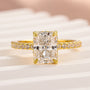 Louily Moissanite 2.0 CT Radiant Cut Engagement Ring In Sterling Silver - louilyjewelry