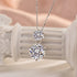 Louily Moissanite 3.8 Ct Round Cut White Gold Pendant Necklace - louilyjewelry