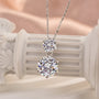 Louily Moissanite 3.8 Ct Round Cut White Gold Pendant Necklace - louilyjewelry
