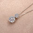 Louily Moissanite 3.8 Ct Round Cut White Gold Pendant Necklace - louilyjewelry