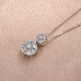 Louily Moissanite 3.8 Ct Round Cut White Gold Pendant Necklace - louilyjewelry