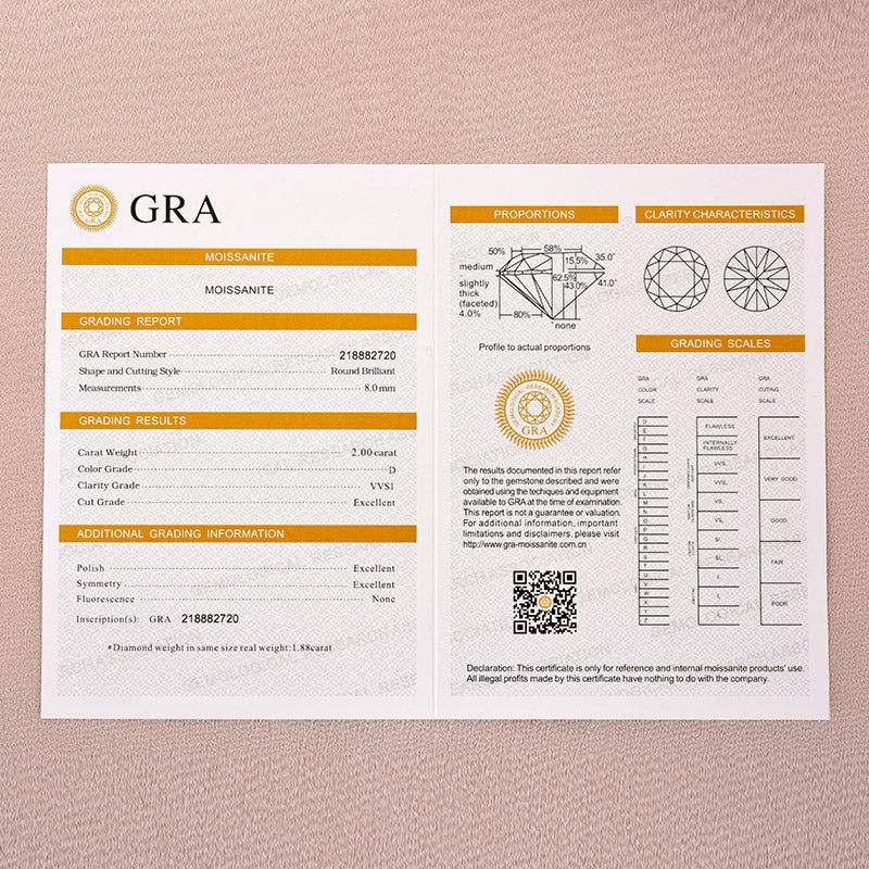 Louily Classic Moissanite 2.0 Carat Round Cut Engagement Ring - louilyjewelry