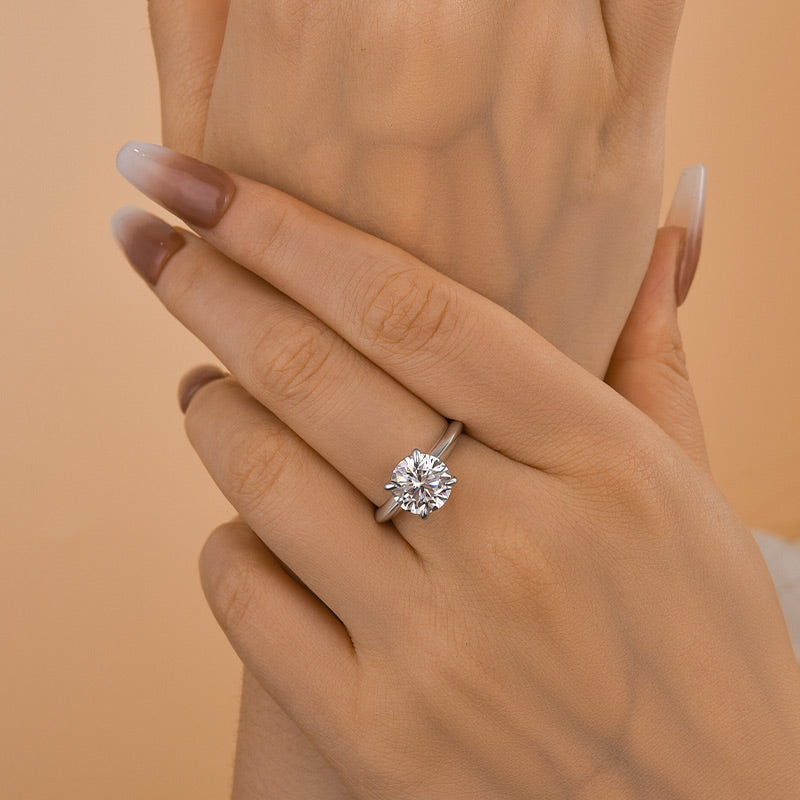 Louily Sparkle Round Cut Engagement Ring - louilyjewelry